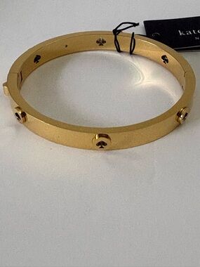 NWT Spot the Spade Studded Gold-tone Bangle